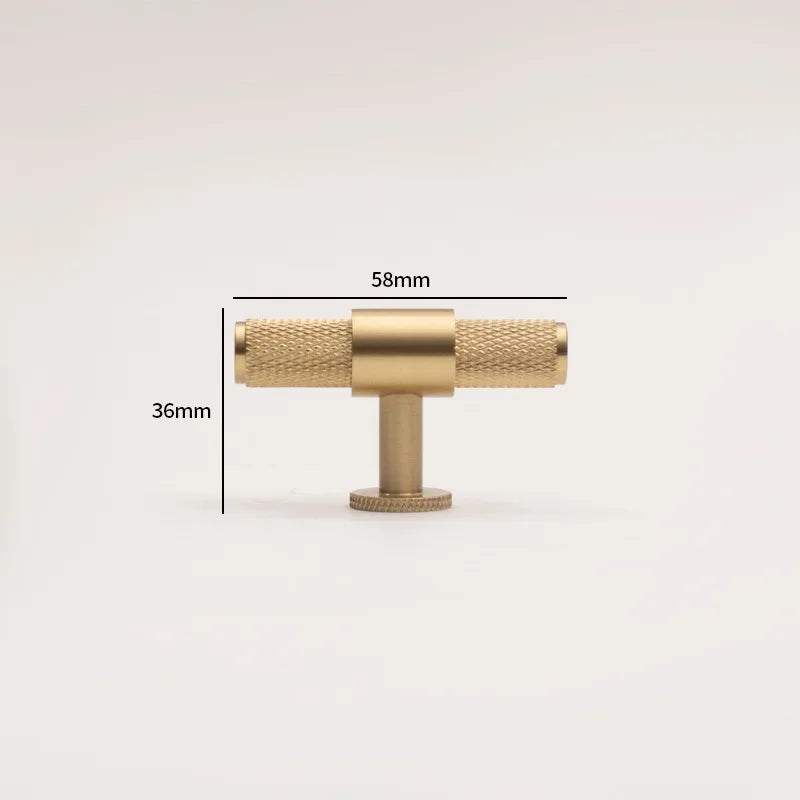 Knurled Brass Handles – Modern Kitchen Cabinet Pulls and Wardrobe Knobs (28mm-278mm) 9006-50 Handles