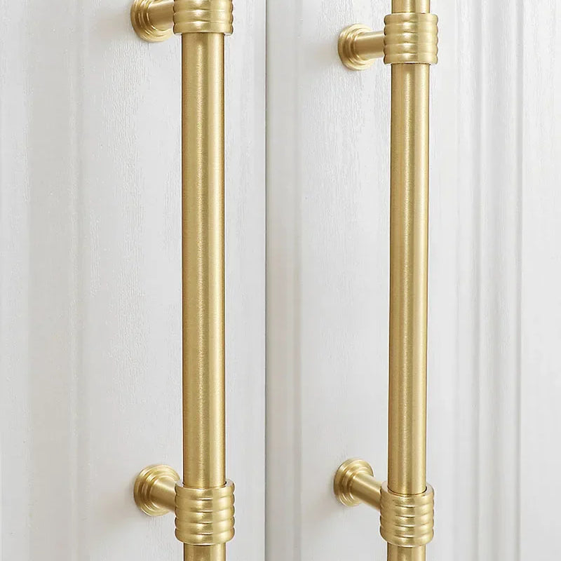 Satin Gold Furniture Handle – Solid Brass Cabinet Knobs and Drawer Pulls (50mm-358mm) Handles