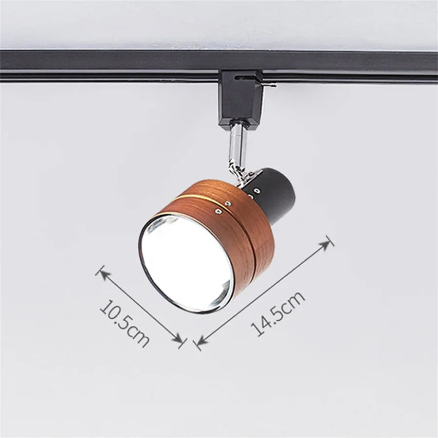 1PC LED Track Light - Sleek and Versatile Lighting Solution Walnut Wooden / 9W Warm White ceiling light