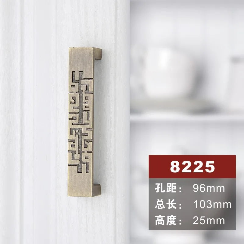 Antique Bronze Cabinet Knobs and Handles – Vintage Furniture Hardware 8225 96mm Handles