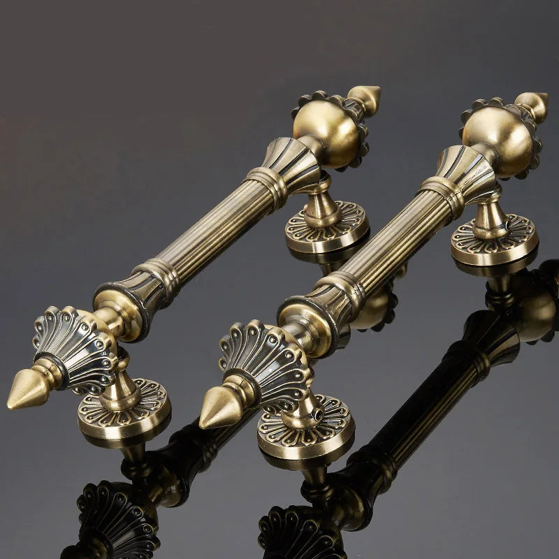 Antique Bronze Zinc Alloy Door Pull – Elegant Long Handle for Glass Wooden or Alloy Doors (280-550mm) Handles