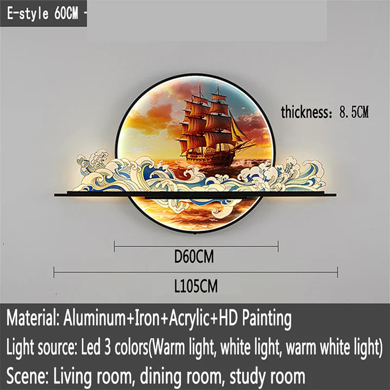 Dlight Decor Artistic Landscape Wall Glow Lamp F L105CM / M / CHINA|3 colors Wall Art
