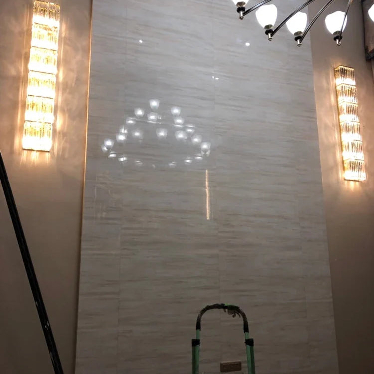 Riley - Luxury Rectangle Crystal Wall Silve Lamp For Department Aisle Corridor Bedroom Sconce Tv