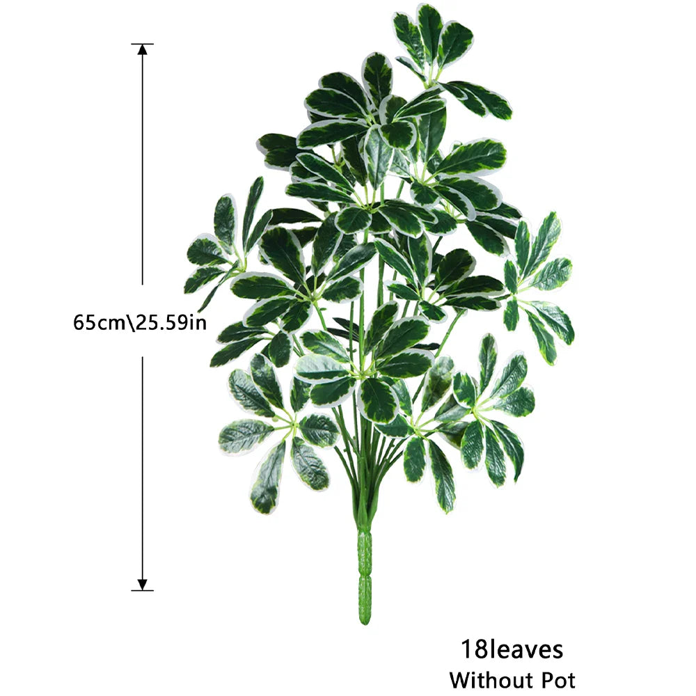 Dlight Decor Palm Plant for Natural Indoor Outdoor Charm 65cm 18Leaves White