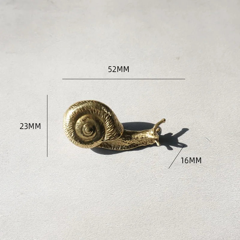 Brass Snail-Shaped Drawer Handle – Cabinet Wardrobe and Dresser Pulls Snail-Large Knobs