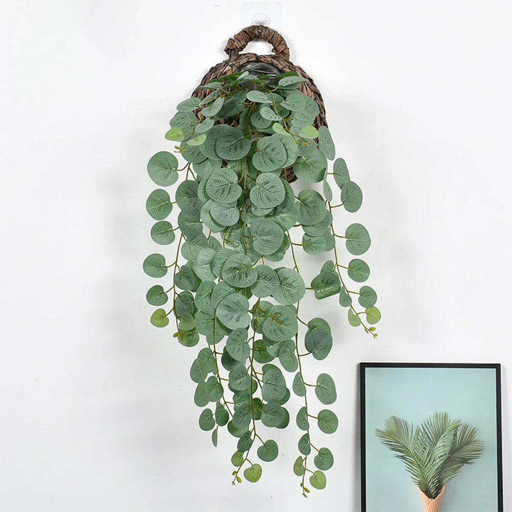 Dlight Decor 64cm Hanging Eucalyptus Vine with Apple Leaves