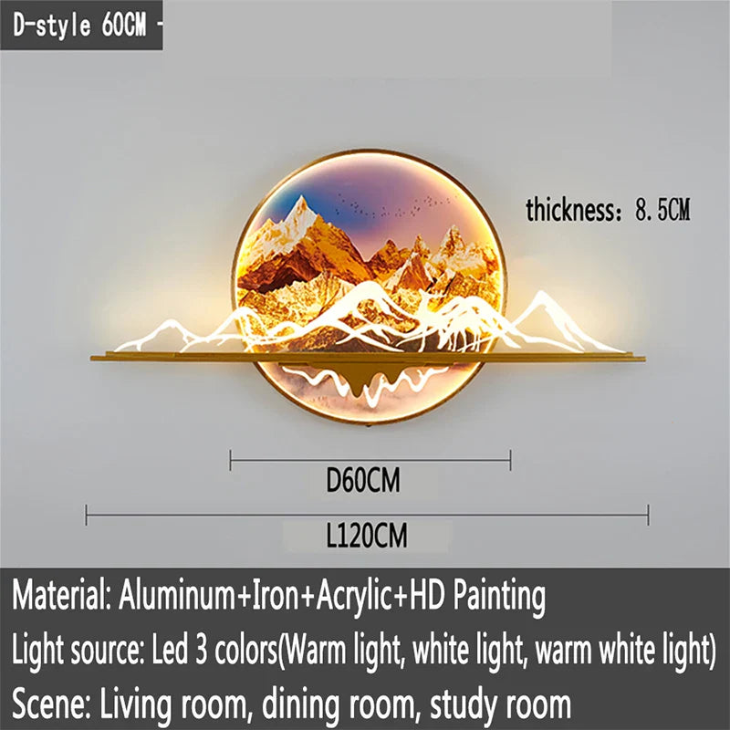 Dlight Decor Artistic Landscape Wall Glow Lamp D L120CM / M / CHINA|3 colors Wall Art