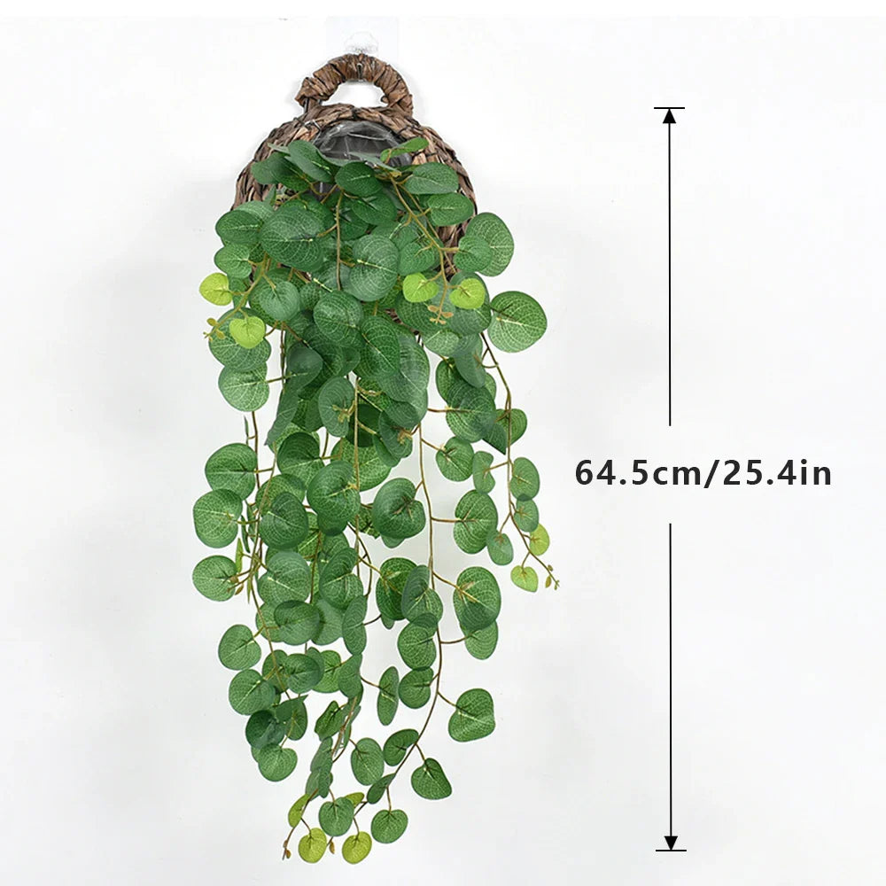 Dlight Decor Eucalyptus Begonia Vines for Hanging Garden and Wall Decor 64.5cm Dark Green