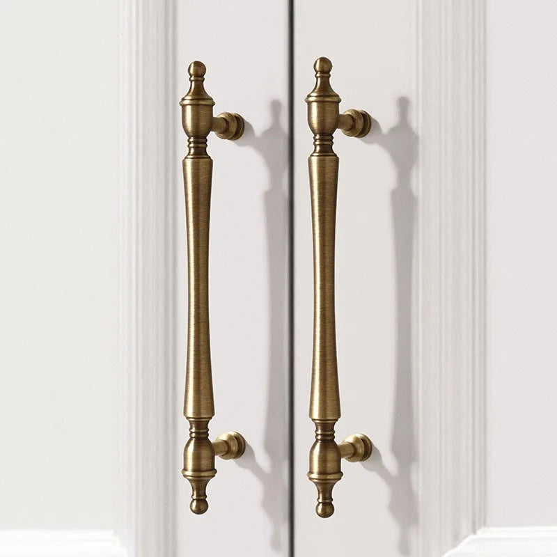 Antique American Brass Cabinet Handle – Bronzed Wardrobe Pull Bar and Drawer Knob Handles