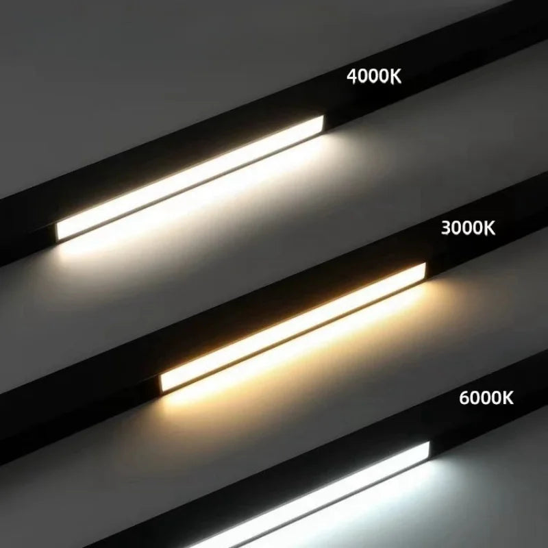 LED Embedded Magnetic Track Light - 6W/12W/18W/24W Folding Grille Spotlight ceiling light