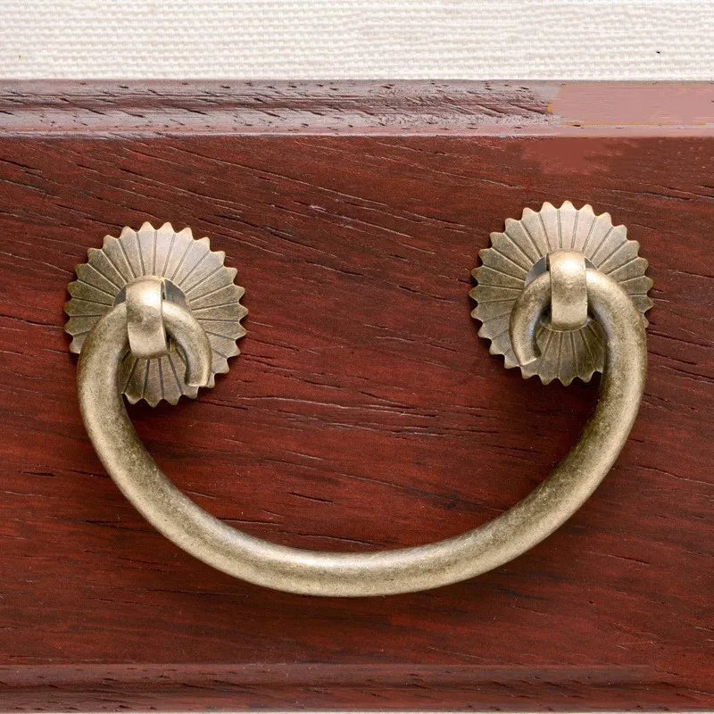 Antique Brass Arch Cabinet Pulls – Vintage Drawer Handles for Home Improvement Pulls