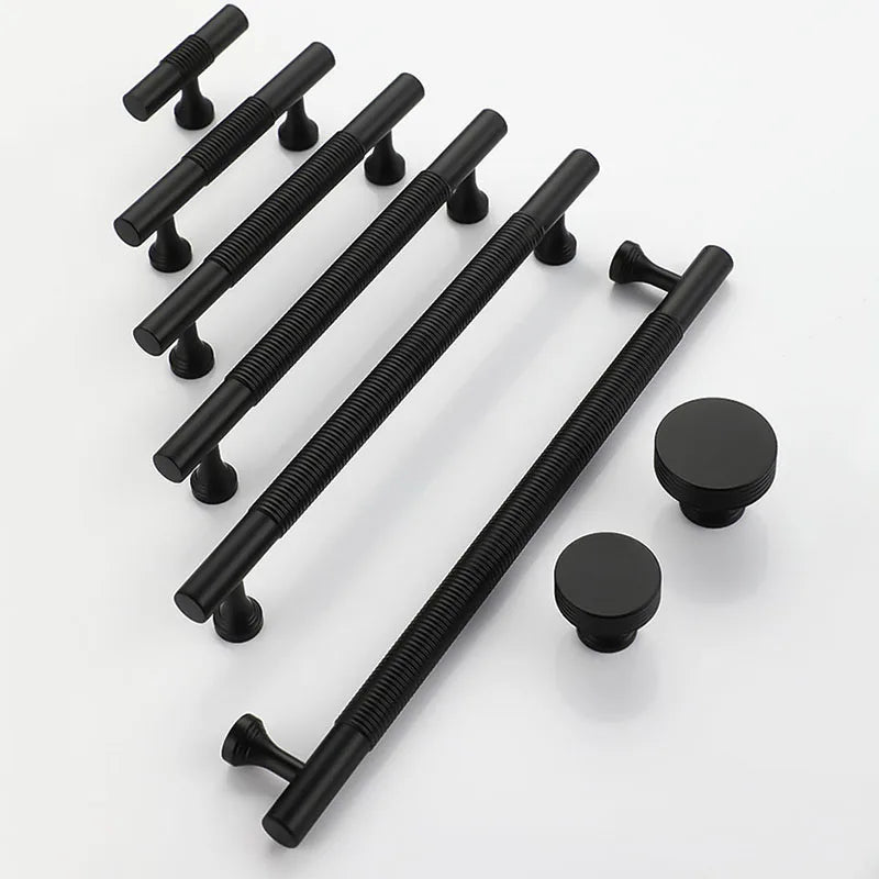 Brass Handles – Gold Black Antique Cabinet Bar Handles and Drawer Knobs for Furniture TB9022-Black / TB9022-XT Handles