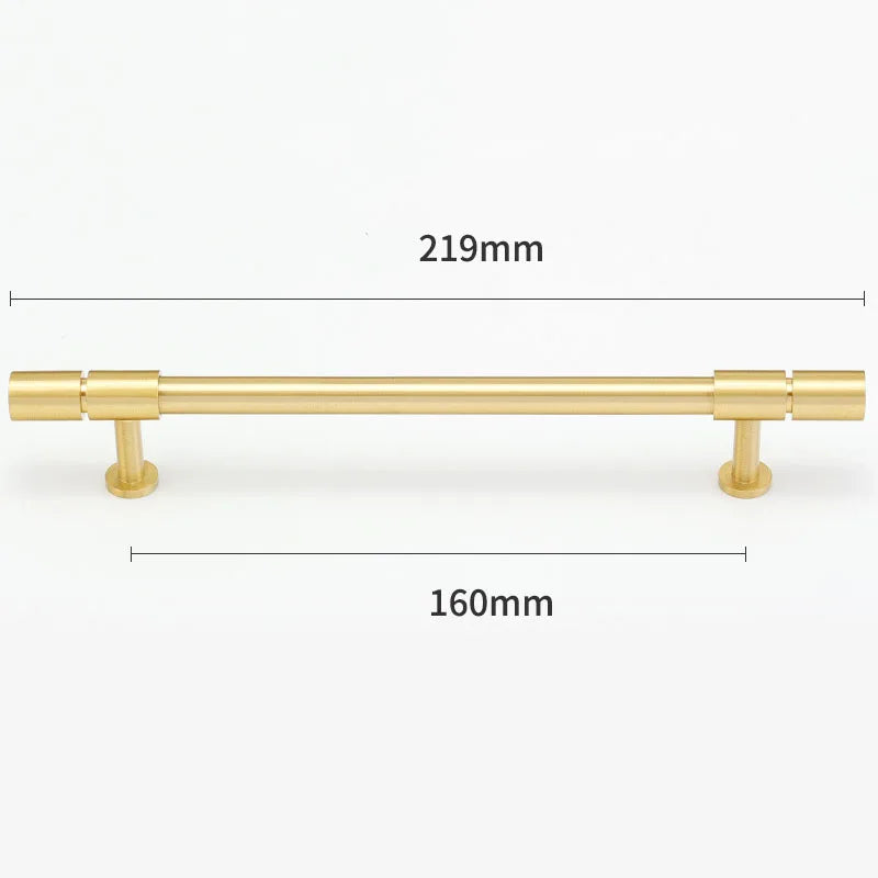 Gold and Bronze Brass Wardrobe Handles – Vintage Cabinet Drawer Pulls and Bar Handles gold 219mm Handles