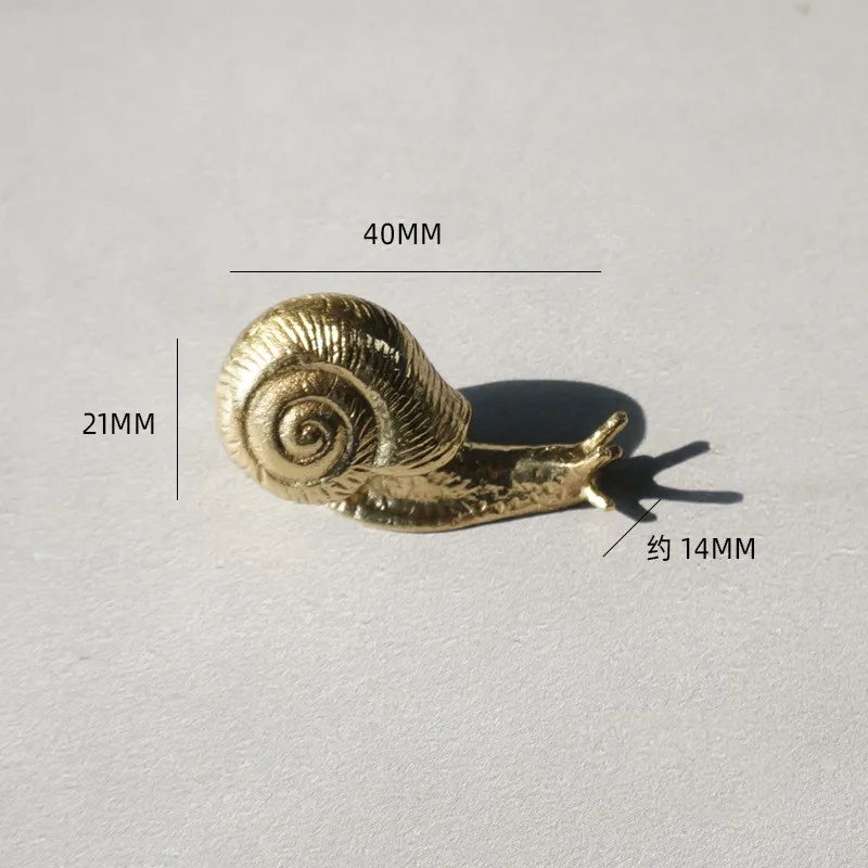 Brass Snail-Shaped Drawer Handle – Cabinet Wardrobe and Dresser Pulls Snail-Small Knobs
