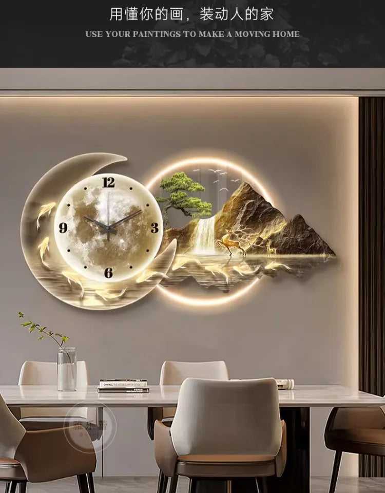 Dlight Decor Nordic Clock Wall Art for Modern Homes Wall Art