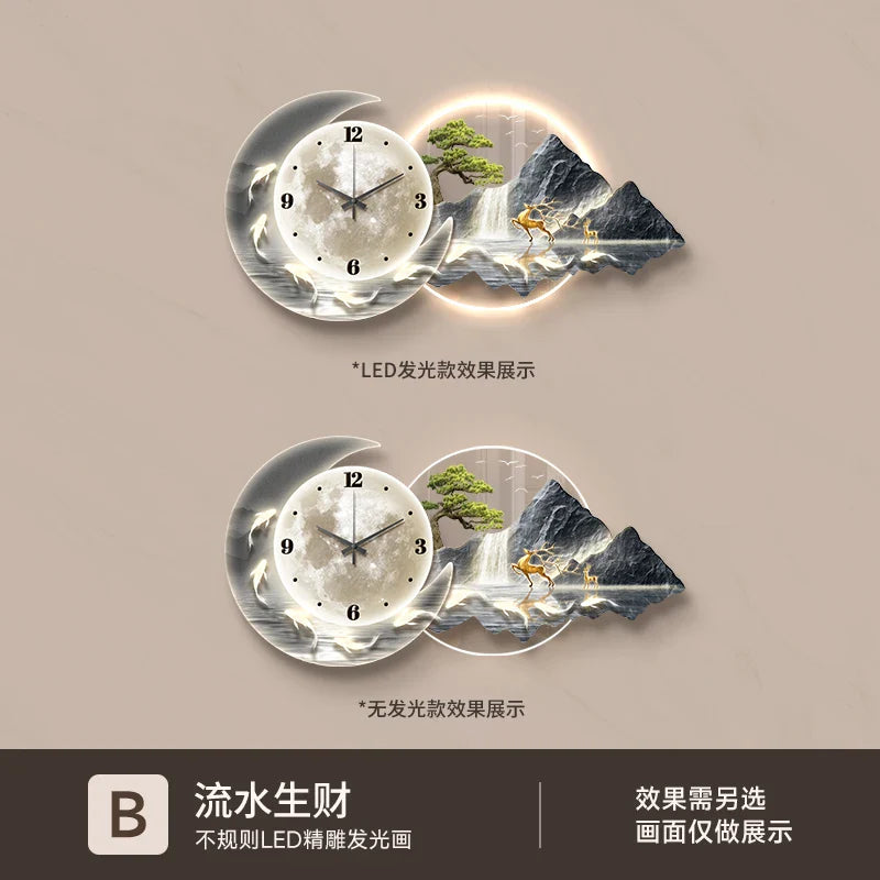 Dlight Decor Nordic Clock Wall Art for Modern Homes B / 30x60cm Wall Art