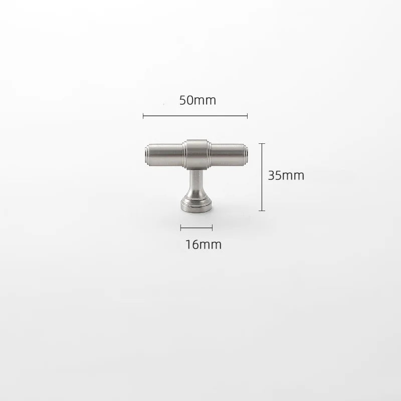 Brushed Nickel Brass Furniture Handles – Matte Silver Cabinet Pulls and Drawer Bars 50mm Handle