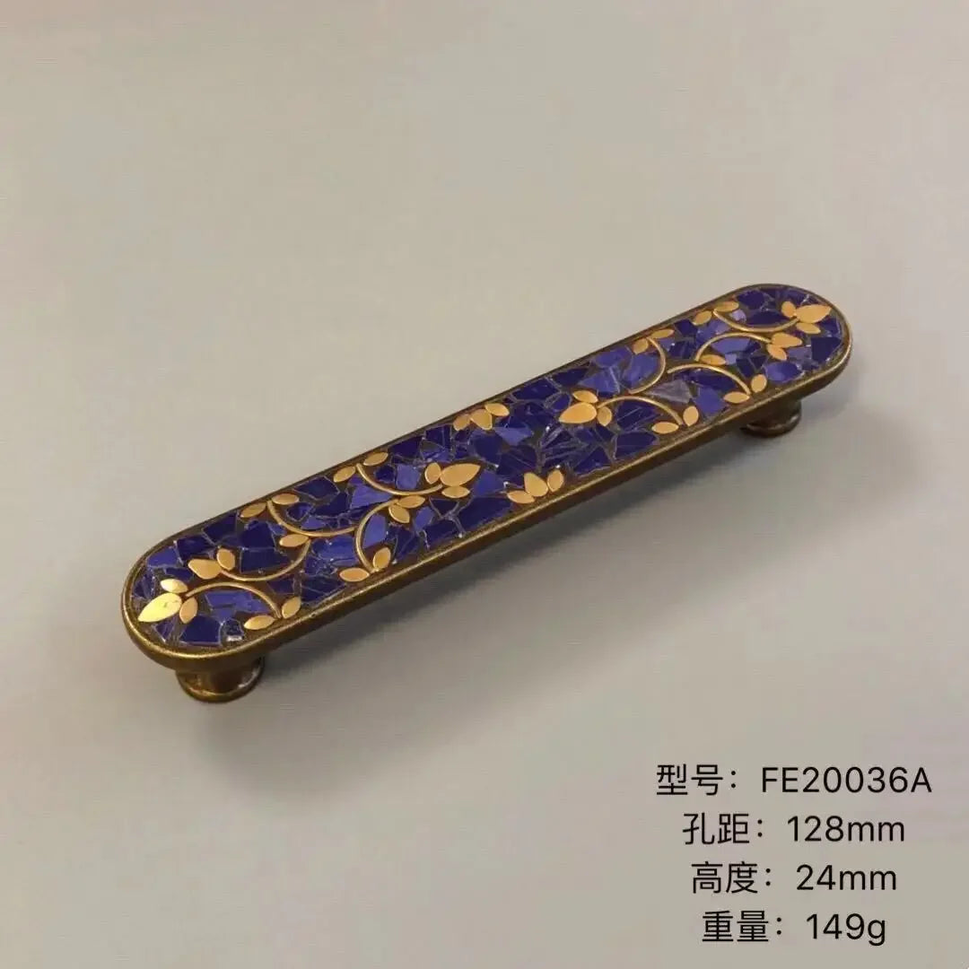 Ethnic Style Brass Art Handles – Vintage Cabinet and Drawer Pulls with Nepalese Craftsmanship FE2036A / 12XL Handles