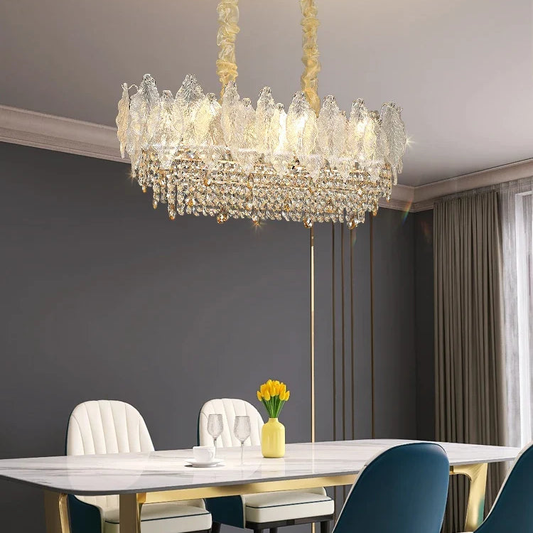 Elegant French Crystal Chandelier - Postmodern Light Luxury For A Luxurious Atmosphere In Living