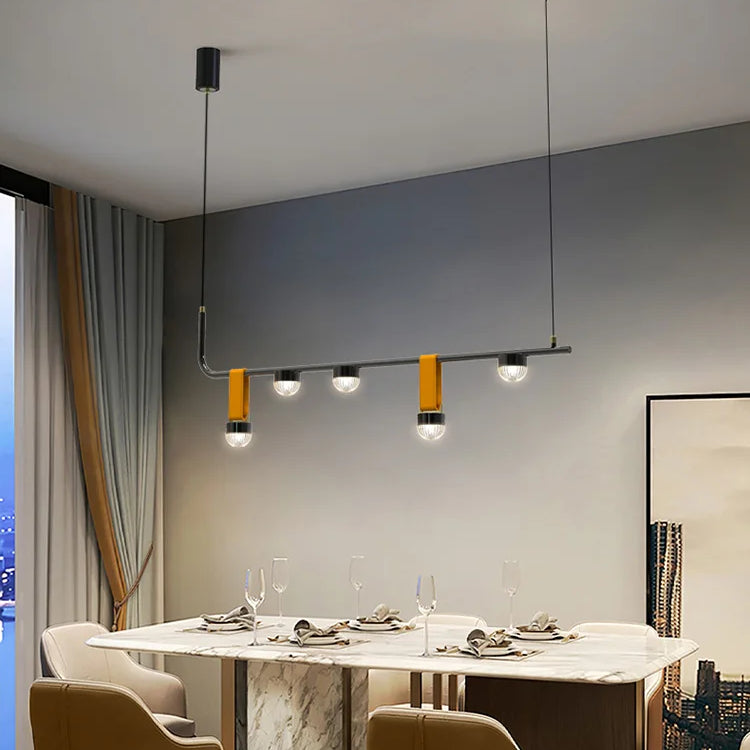 Modern Led Leather Chandelier - Nordic Pendant Light For Dining Room Kitchen Island And Ceiling