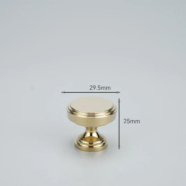 Chrome and Polished Gold Brass Furniture Handles – Modern Cabinet Drawer and Wardrobe Knobs PG 29mm Handles