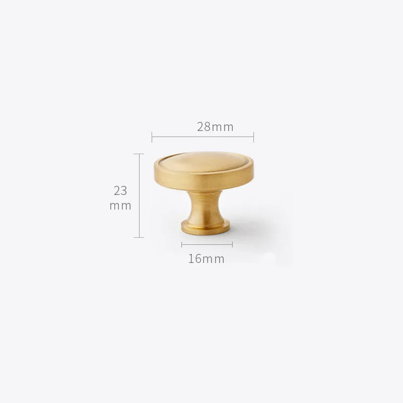 Gold Brass Dresser Handles – Modern Cabinet Pulls and Drawer Knobs for Kitchen and Furniture 28mm knob Handles