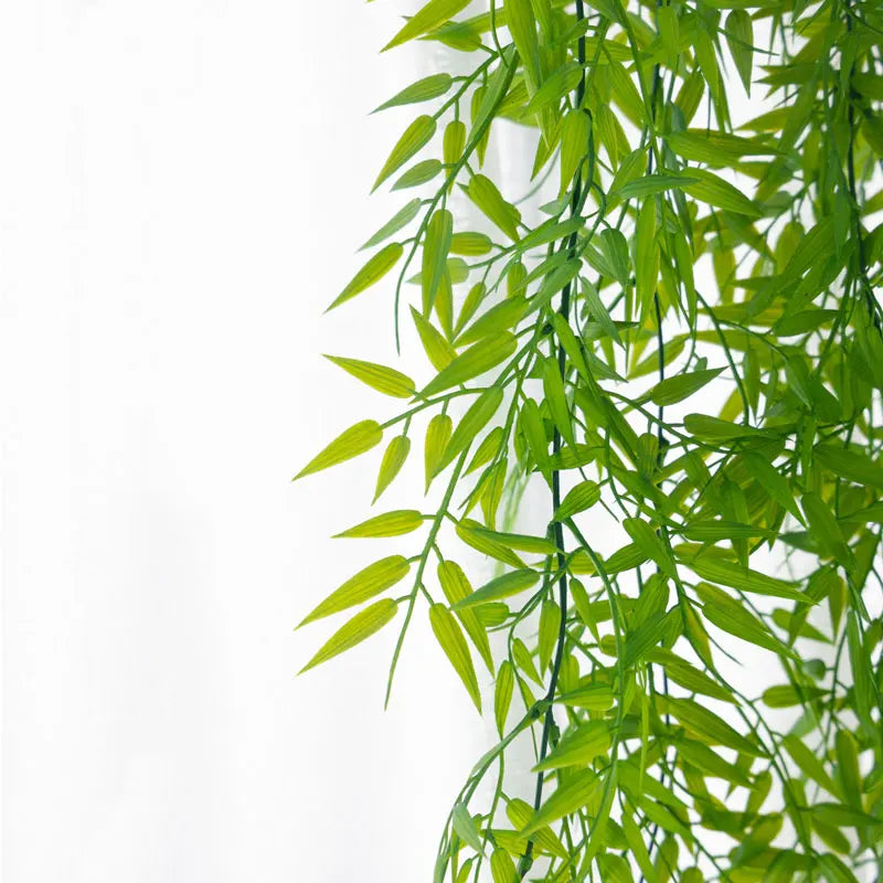 Dlight Decor 105cm Hanging Bamboo Leaf Vine for Garden and Home Wall Decor