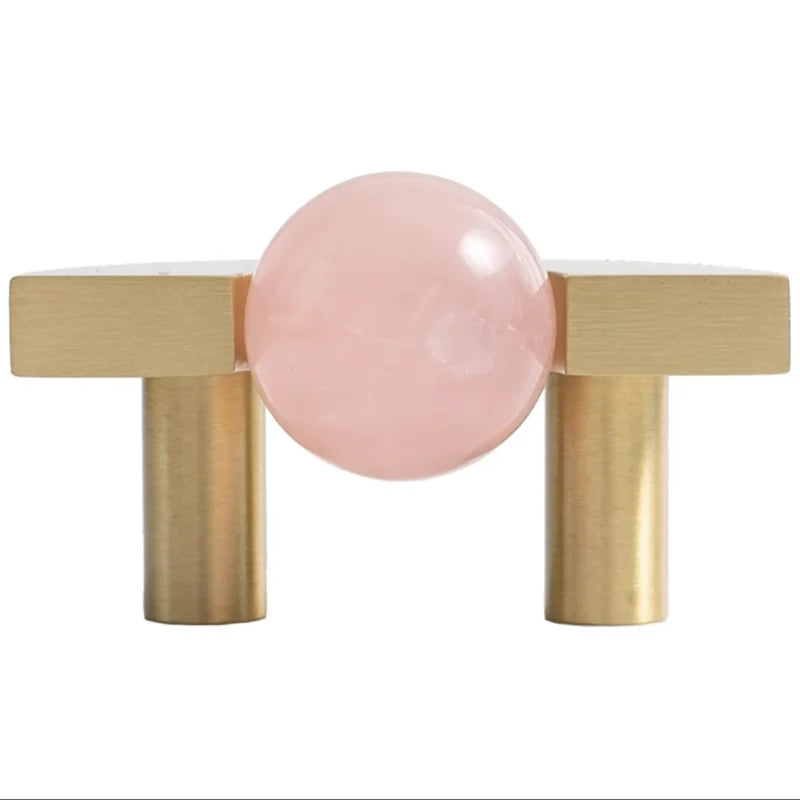 Solid Brass Acrylic Cabinet Handles and Knobs – Elegant Pulls for Drawers Dressers and Bathroom Furniture Knobs