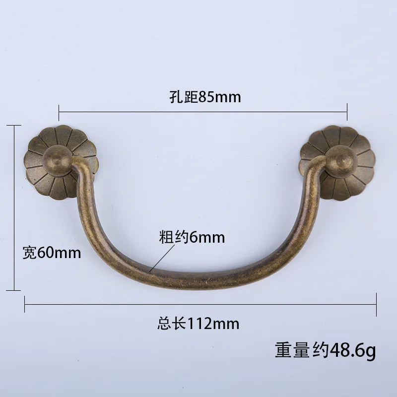 Antique Brass Arch Cabinet Pulls – Vintage Drawer Handles for Home Improvement T Bronzer 85mm Pulls