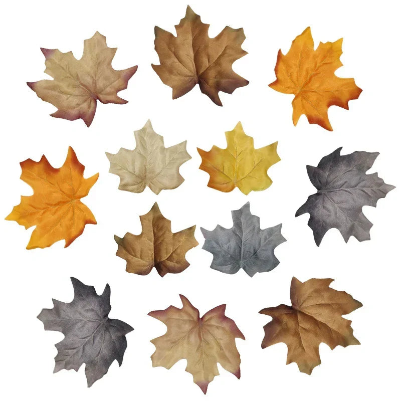 Dlight Decor 12pcs Autumn Maple Leaves for Christmas and Seasonal Decor