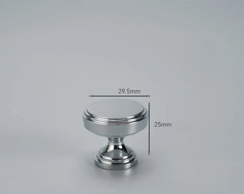 Chrome and Polished Gold Brass Furniture Handles – Modern Cabinet Drawer and Wardrobe Knobs BC 29mm Handles