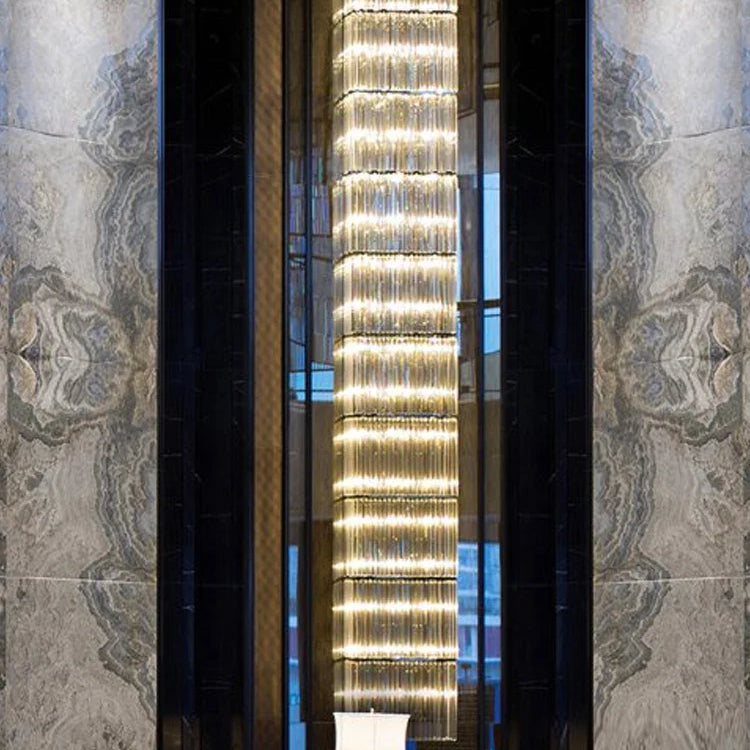 Riley - Luxury Rectangle Crystal Wall Silve Lamp For Department Aisle Corridor Bedroom Sconce Tv