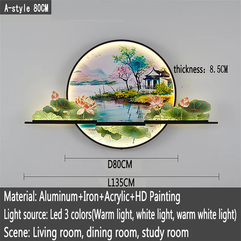 Dlight Decor Artistic Landscape Wall Glow Lamp A L135CM / M / CHINA|3 colors Wall Art