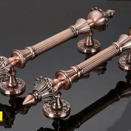 Antique Bronze Zinc Alloy Door Pull – Elegant Long Handle for Glass Wooden or Alloy Doors (280-550mm) Red bronze / 45CM