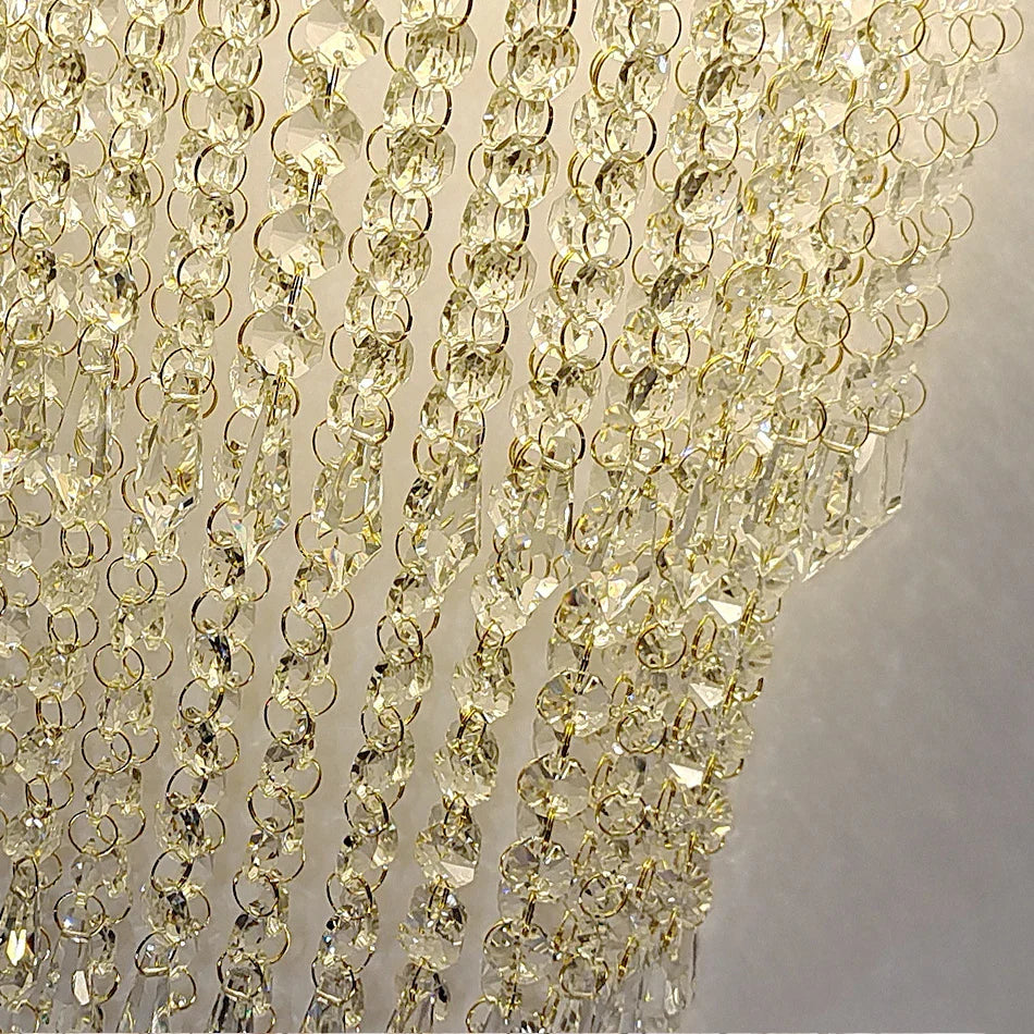 Hannah - Gold Chrome Crystal Wall Lamp Bedroom Light Modern Creative Design Scones Luxury Home