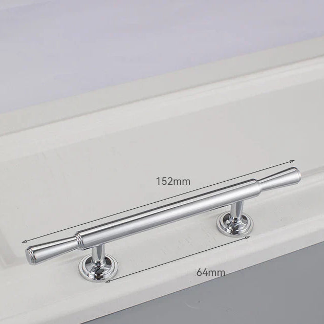 Chrome and Polished Gold Brass Furniture Handles – Modern Cabinet Drawer and Wardrobe Knobs 2030-BC 152mm Handles