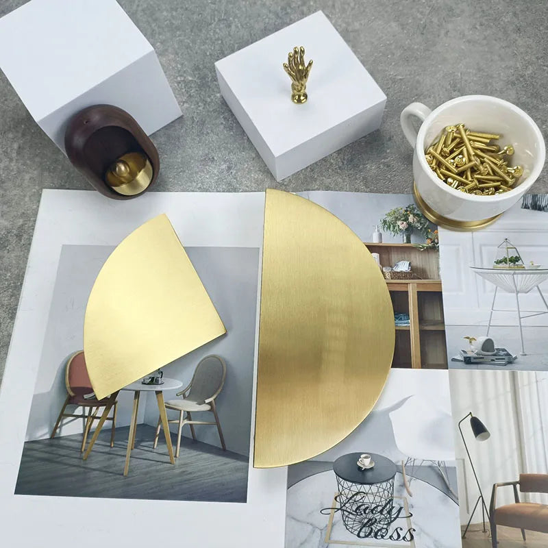 20cm Large Half-Round Brass Furniture Knobs – Wardrobe Handles and Cabinet Pulls Knobs