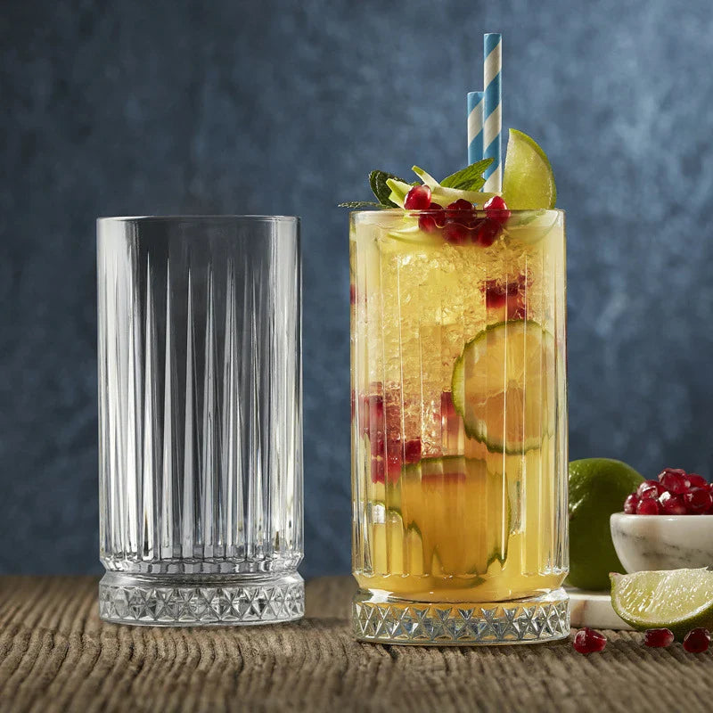 Dlight Decor Diamond Stripe Glass Coffee Cups (100–450ml) Cocktail Glasses