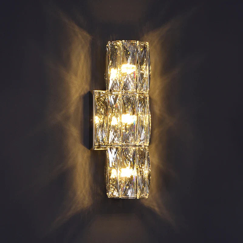 Elena - Modern Simple Light Luxury High - End Crystal Wall Lamp Living Room Tv Background Corridor