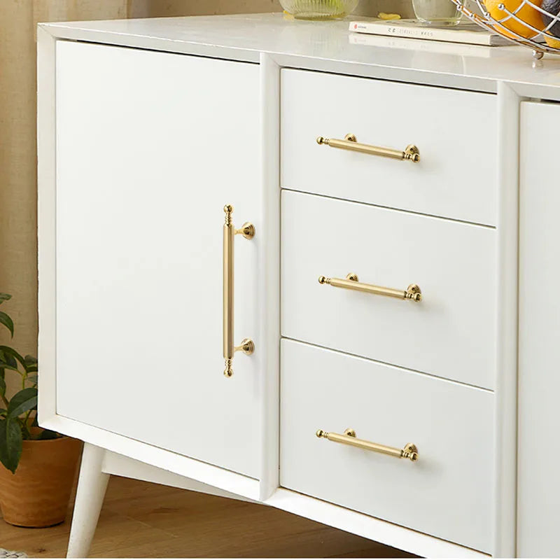 Polished Gold Brass Furniture Handles – Chrome Cabinet Pulls and French Wardrobe Drawer Knobs Handles