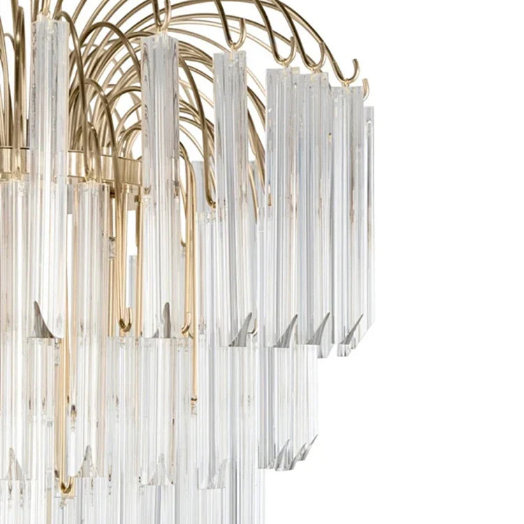 Gianna Italian Crystal Glass Pendant Chandelier – Classic Hanging Light for Staircase & High Ceilings chandelier