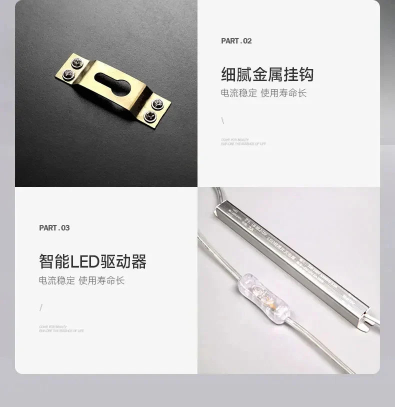 Dlight Decor Nordic Silent LED Wall Clock Light Wall Art