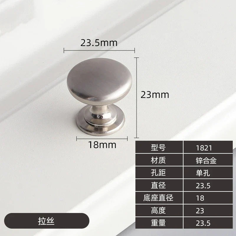 Modern Zinc Alloy Drawer Knobs - Single Hole Cabinet Handles for Dresser and Shoe Cabinets G Knobs