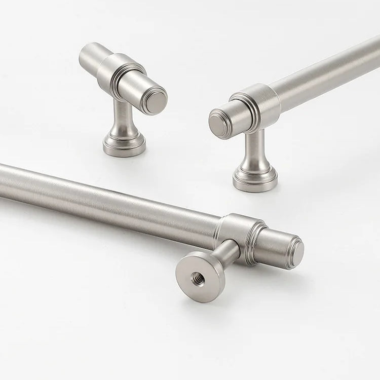 Brushed Nickel Brass Furniture Handles – Matte Silver Cabinet Pulls and Drawer Bars Handle