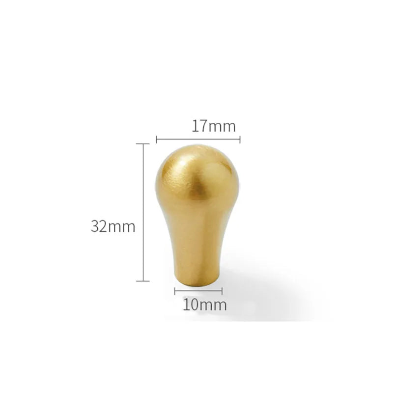 Gold PVD Chrome Brass Cabinet Knobs – Modern Single Hole Wardrobe and Drawer Pulls Brass gold knob