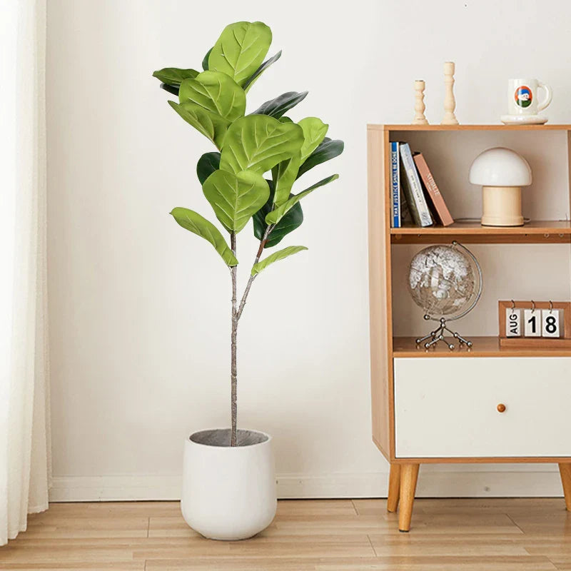 Dlight Decor 113cm Tropical Ficus Tree with Rubber Style Leaves