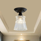 Ximena Industrial Wavy Glass Semi - Flush Mount Light