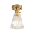 Industrial Chic Meets Modern Versatility: The Clear Glass Single - Light Gold Ceiling Light