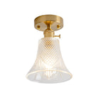 Industrial Chic Meets Modern Versatility: The Clear Glass Single - Light Gold Ceiling Light
