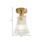 Industrial Chic Meets Modern Versatility: The Clear Glass Single - Light Gold Ceiling Light